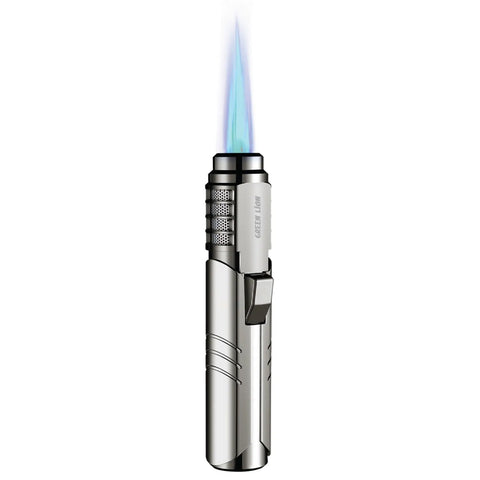Green Lion Jet Flame Windproof Lighter - 1300°C, Refillable & Adjustable Flame