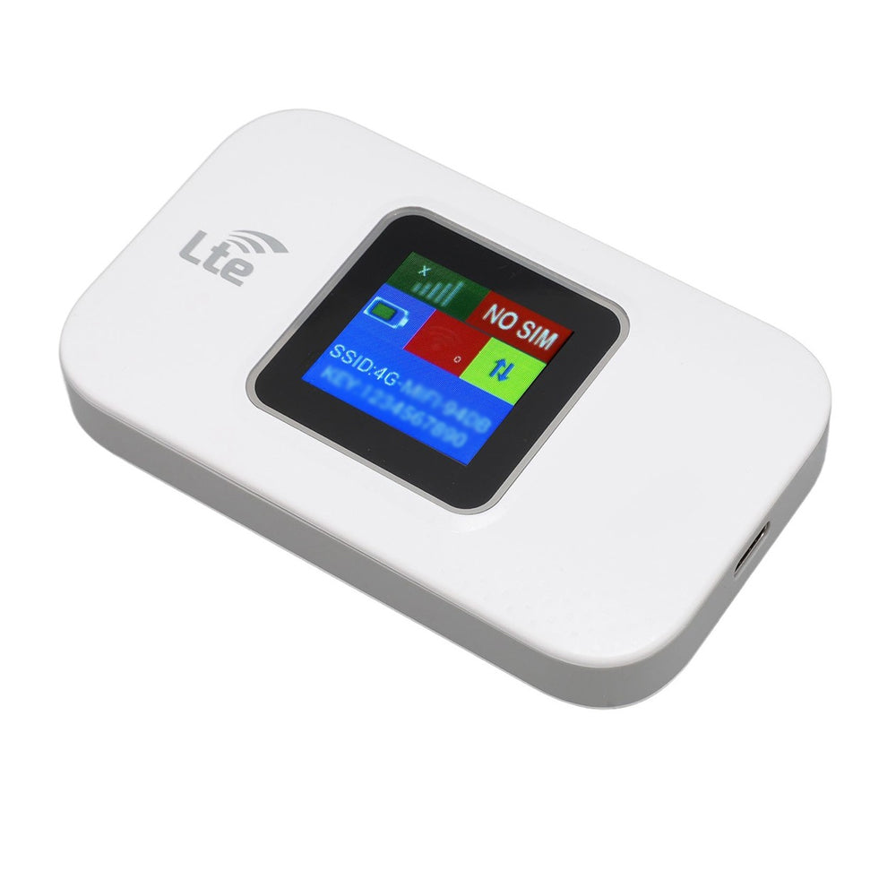 Portable Pocket WiFi Router with LCD Screen – Connects Up to 10 Devices