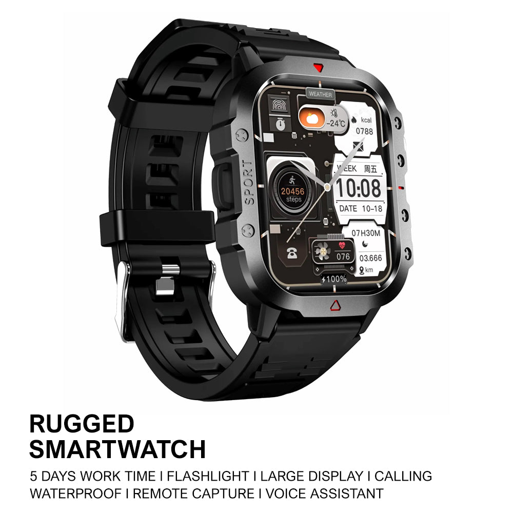 Green Lion Gravix Multi-Sport Rugged Waterproof Smartwatch – Voice & Calls