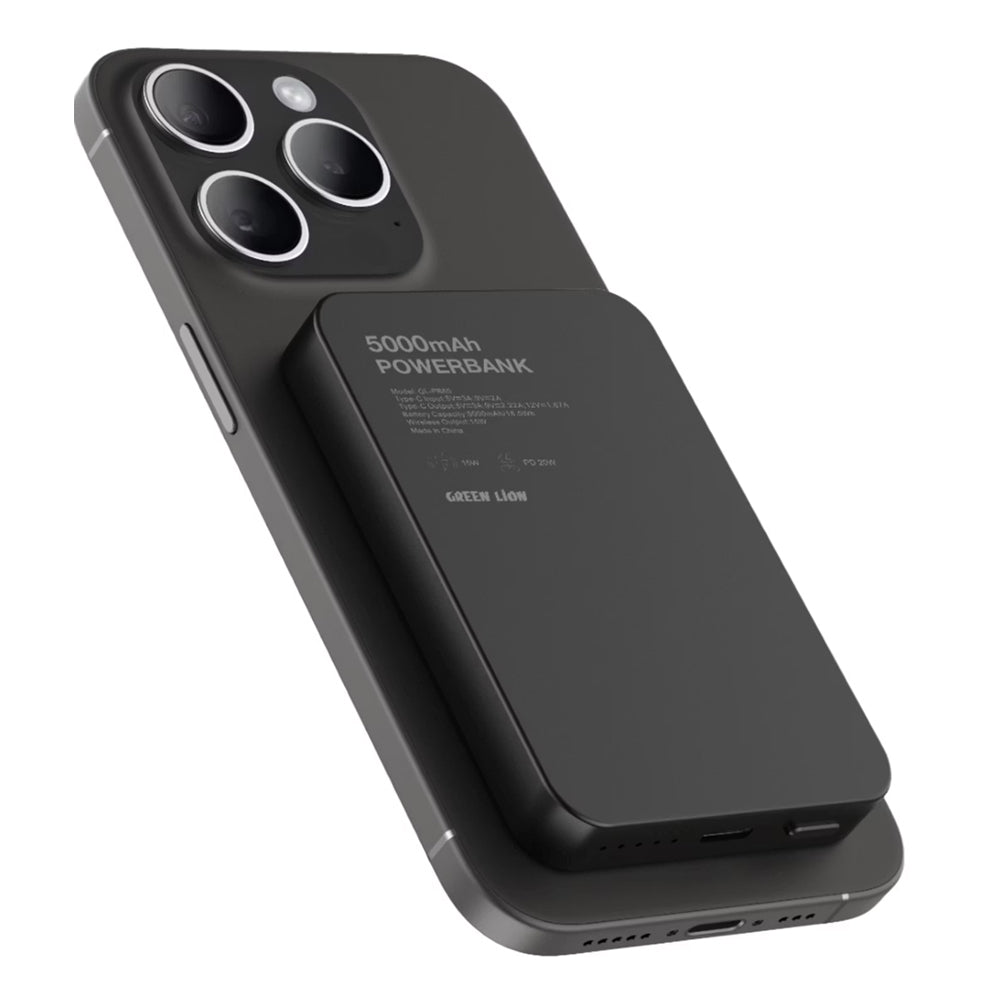 Mag-5 Power Bank 5000mAh ,20W Fast Charge Dual Charge Options Wireless & Type C