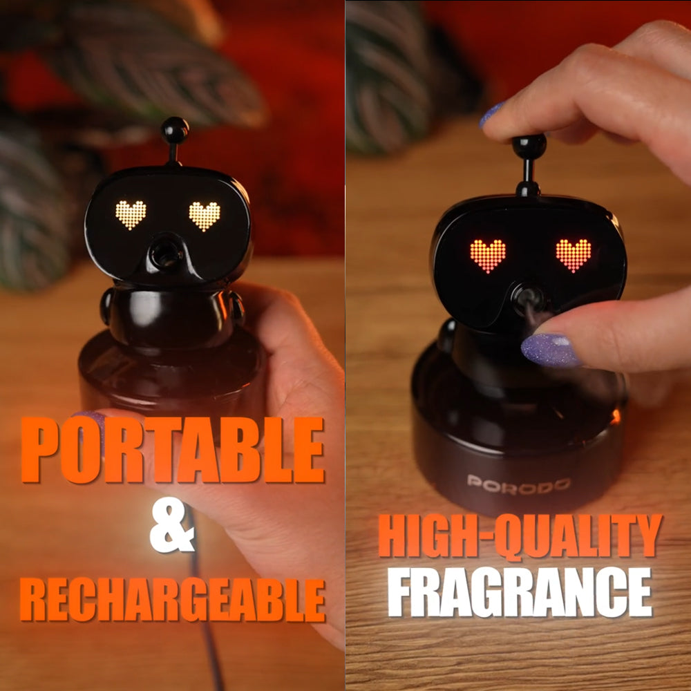 Porodo Lifestyle Robovibe Smart Car Aroma Diffuser - 4 Intensity Levels