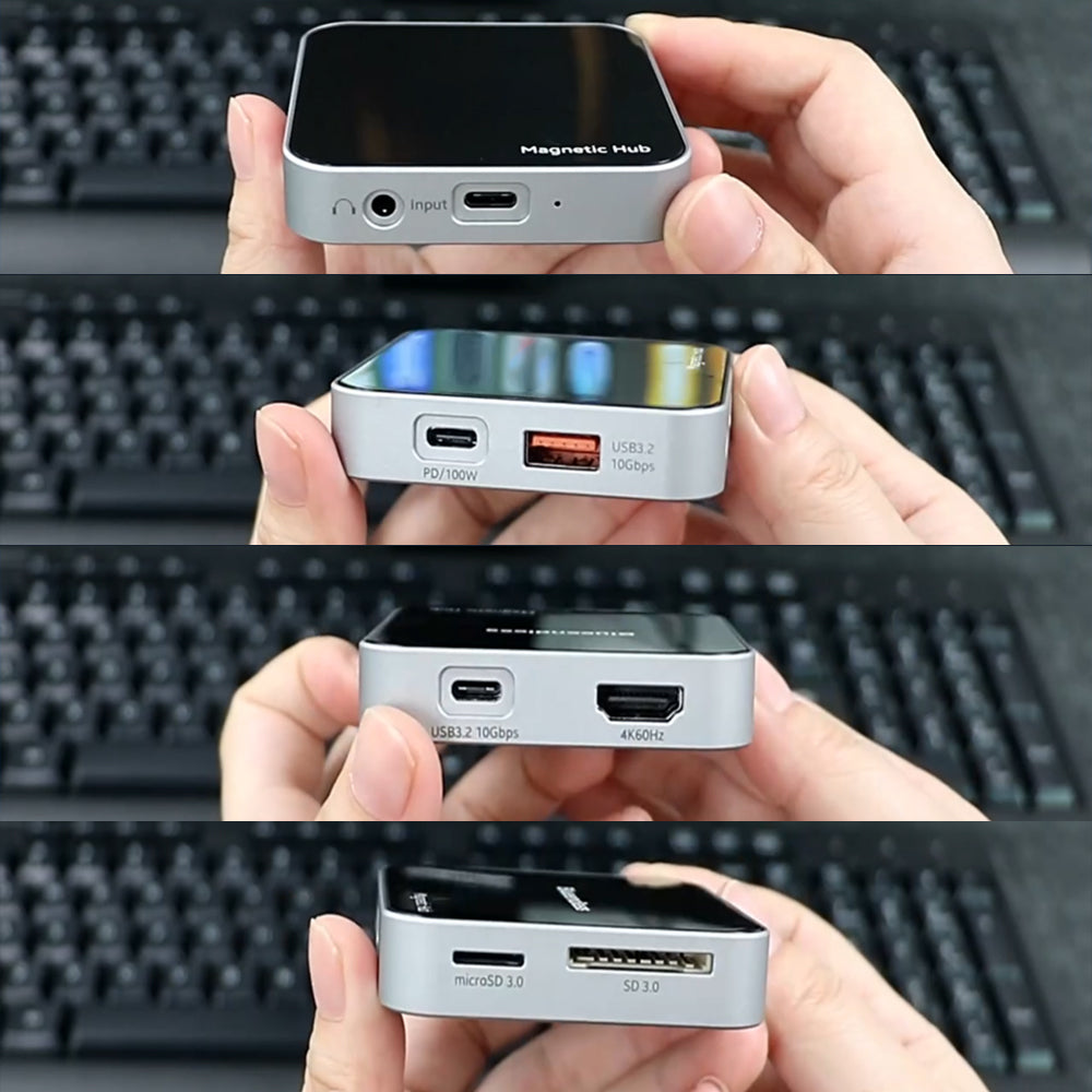 Green Lion 8-in-1 Magsafe USB-C Hub – 4K HDMI, 100W PD & Multi-Port