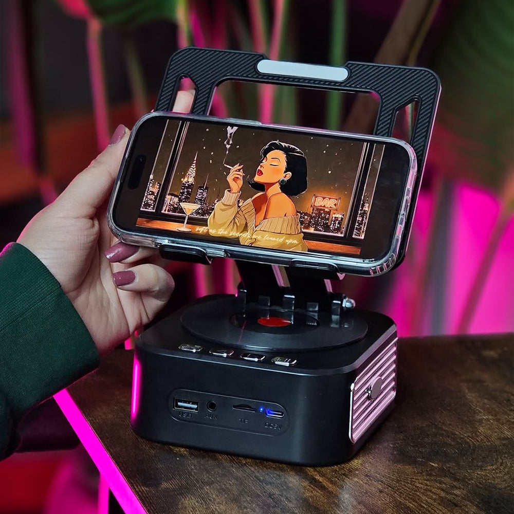 Porodo Lifestyle Multifunctional Tablet Stand with Speaker & Power Bank