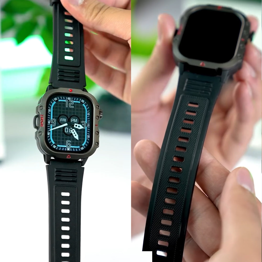 Green Lion Gravix Multi-Sport Rugged Waterproof Smartwatch – Voice & Calls