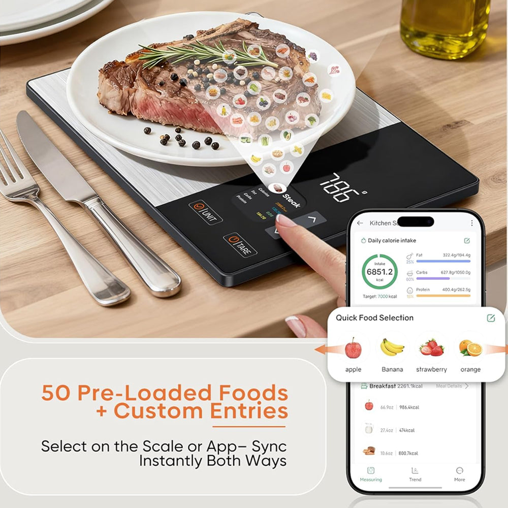 Green Lion Smart Food Scale Nutrition Checker - App Control & LED Display