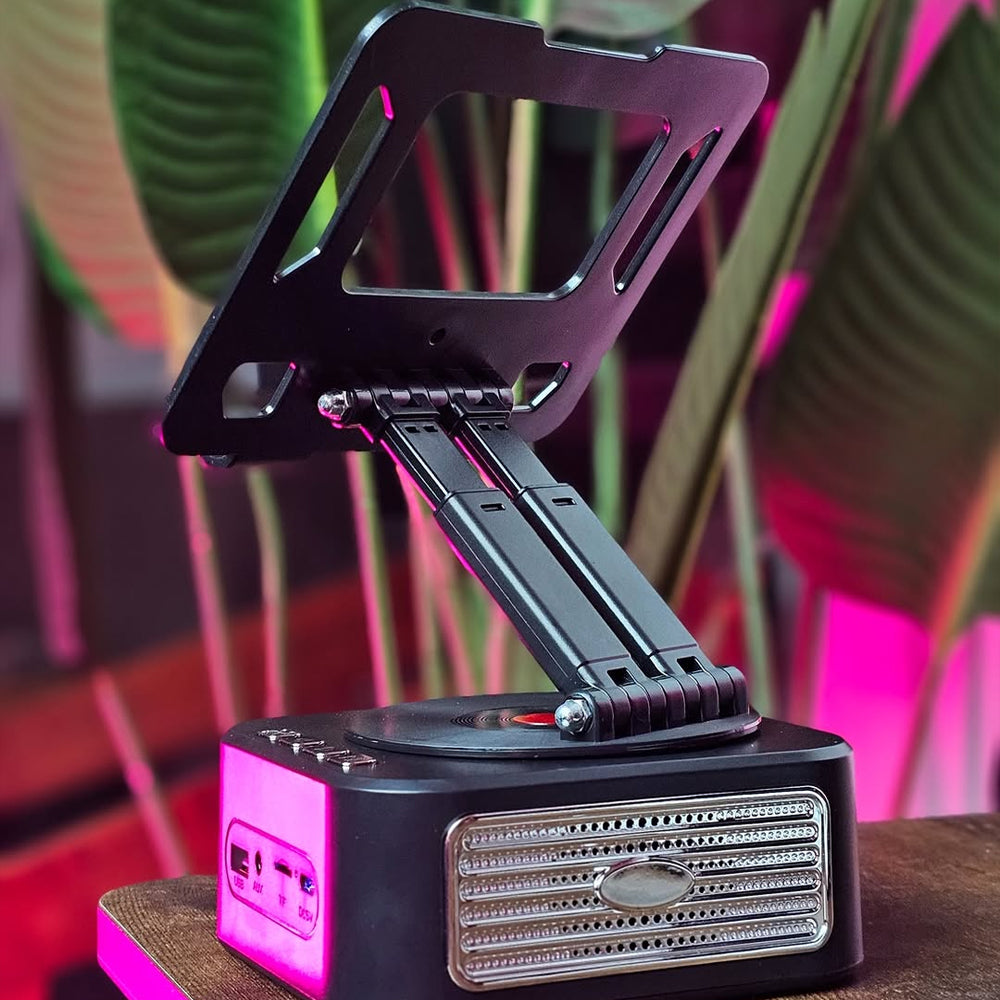 Porodo Lifestyle Multifunctional Tablet Stand with Speaker & Power Bank