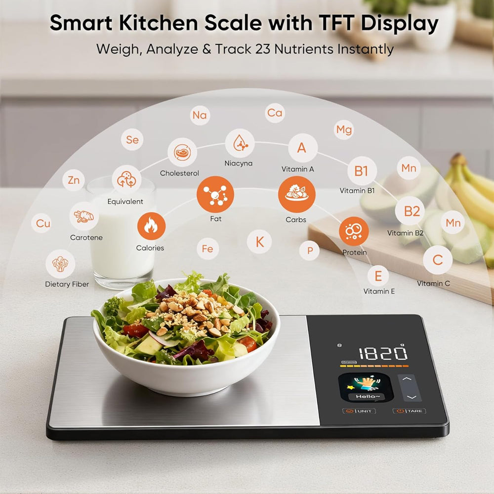 Green Lion Smart Food Scale Nutrition Checker - App Control & LED Display