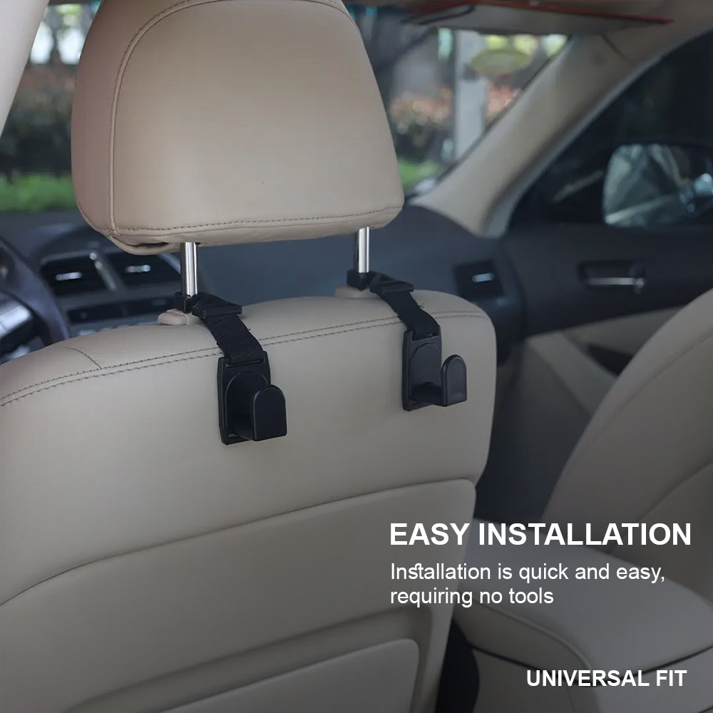 Green Lion Car Headrest Belt Hook Organizer - 5KG Capacity (2 Pieces)