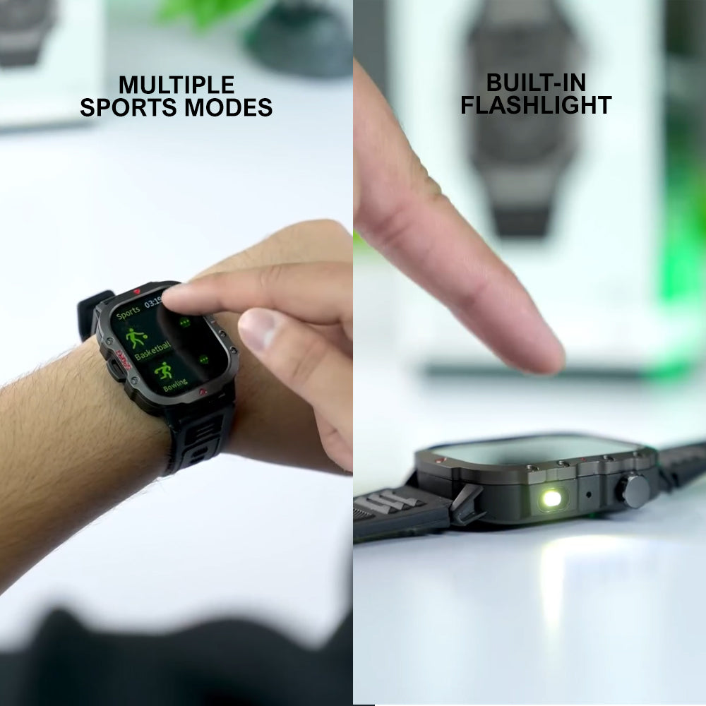 Green Lion Gravix Multi-Sport Rugged Waterproof Smartwatch – Voice & Calls