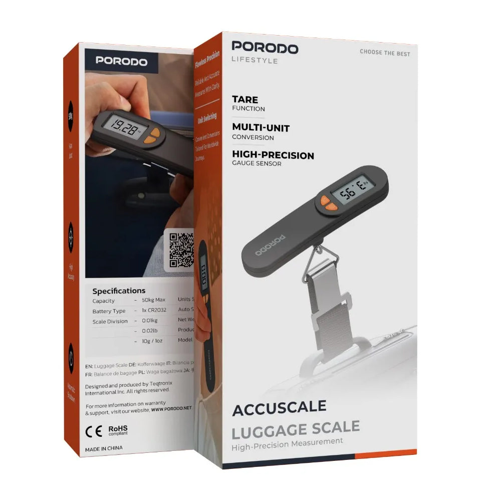 Porodo Lifestyle Accuscale High-Precision Luggage Scale