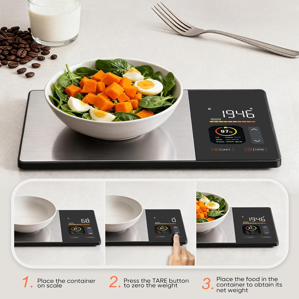 Green Lion Smart Food Scale Nutrition Checker - App Control & LED Display